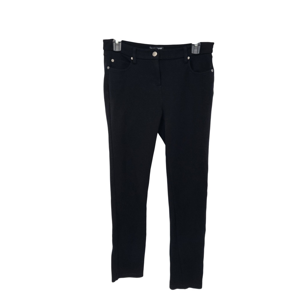 Eileen Fisher Black Slim Leg Trousers Stretch 5 Pocket Pants F18TLU Size 4